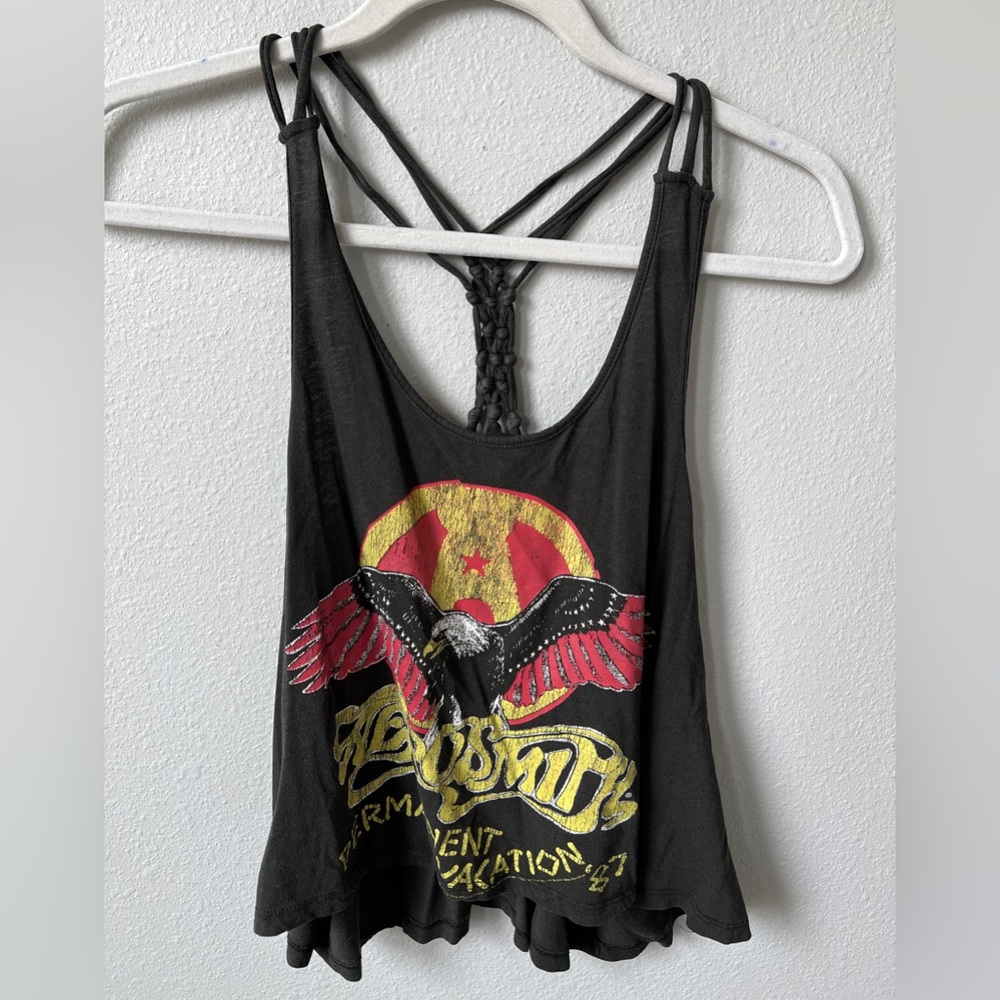 Aerosmith crop graphic tank